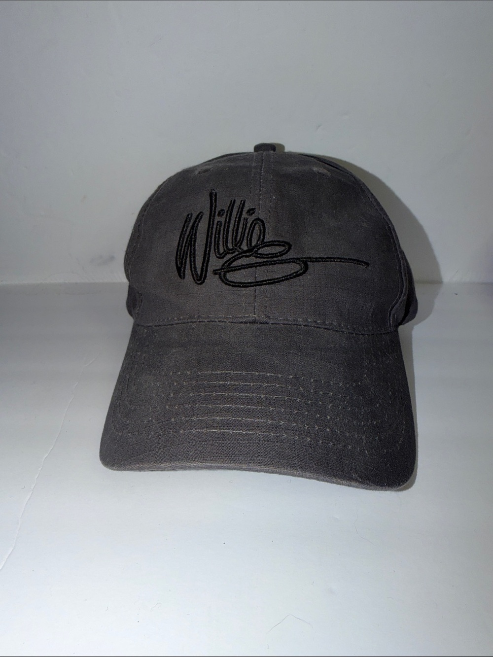 Willie Script Black Baseball Cap - Men